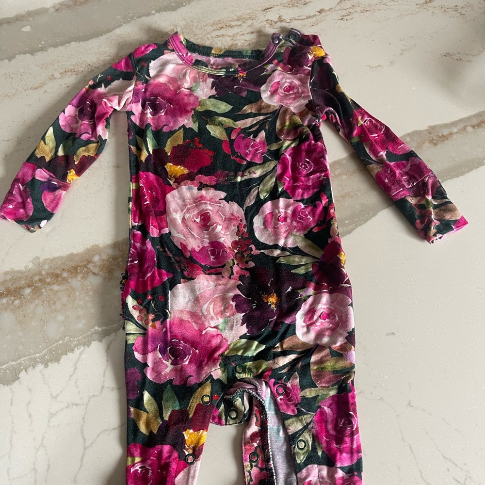 Posh Peanut Zelda Long Sleeve Ruffled Romper